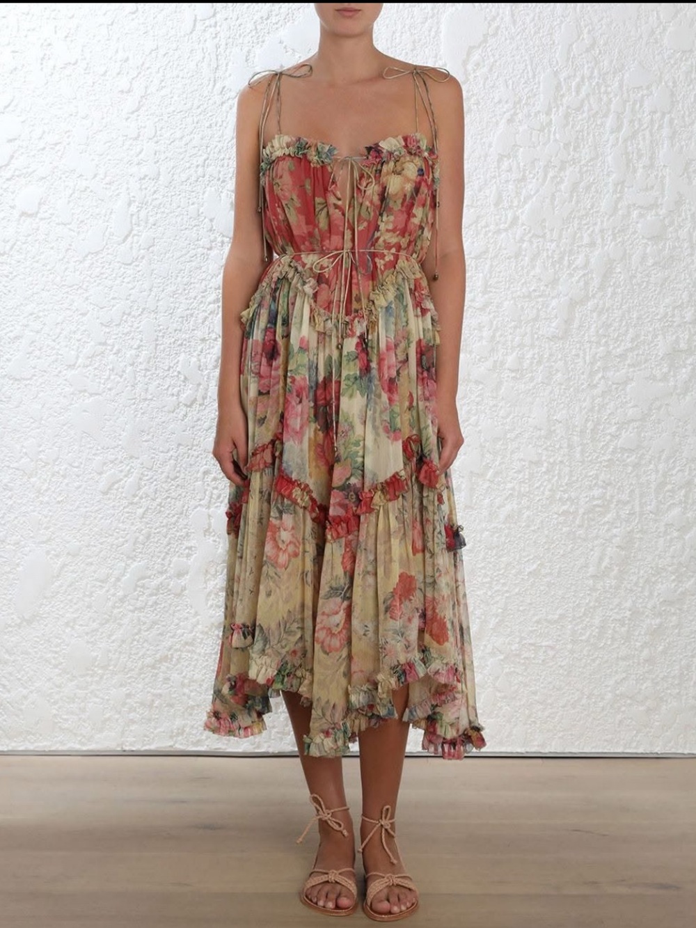ZIMMERMANN (AU size 2 / US 6-8) silk chiffon Melody Floating floral dress EUC